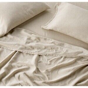 King 100% Linen Sheet Set Natural - Casaluna NEW